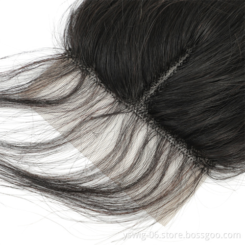 2021 Hot Sale Brazilian 100% human hair lace closure 4x1 straight lace closure for women frontal closure hair